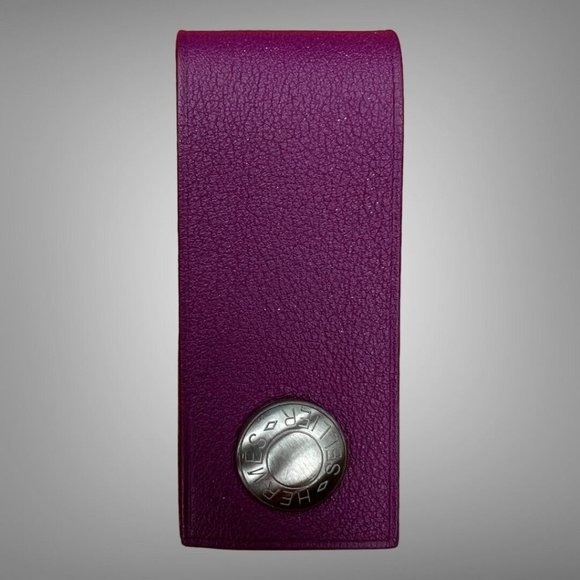 Hermes In the Pocket Lacie Key USB Drive 16GB Plum Leather New - Picture 9 of 10